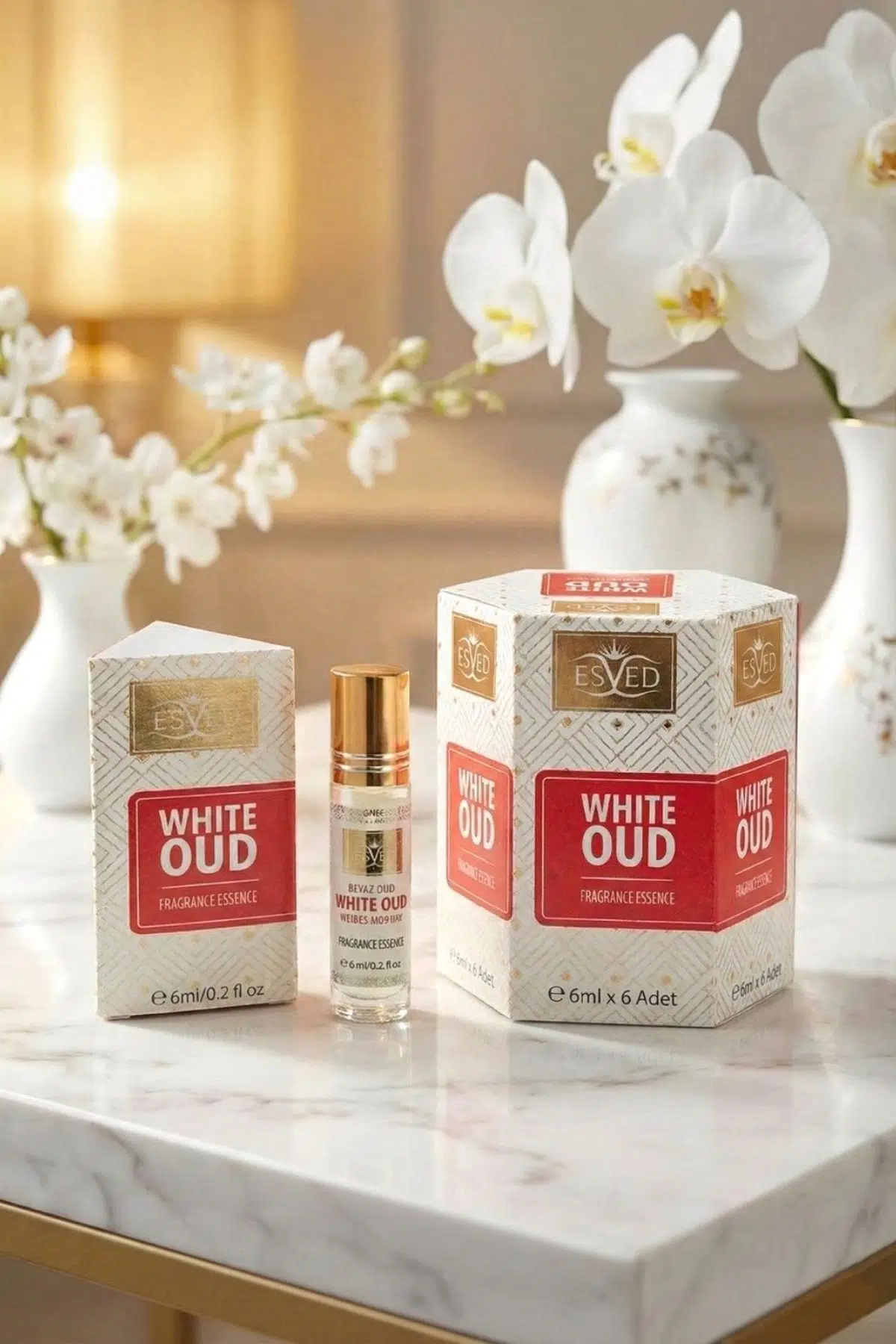 Beyaz Oud Kokusu 6 Ml Alkolsüz Parfüm Hediyelik Kutuda