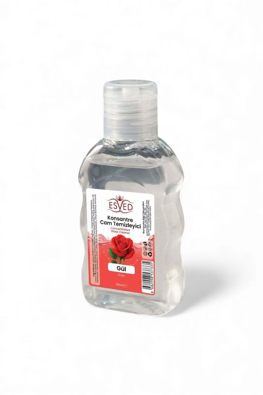 Konsantre Cam Temizleme Sabunu Gül Parfümlü 50 ml 10 adet